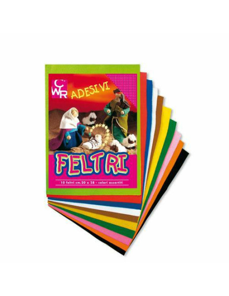 FELTRO ADESIVO DECO PZ.10 CM.21X30 COL. ASS.