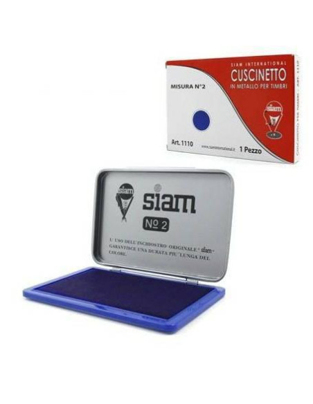 CUSCINETTO PER TIMBRI IN GOMMA CM.8X12 BLU