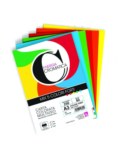 RISMA CROMATICA FG.100 A4 GR.80 5 COL. FORTI