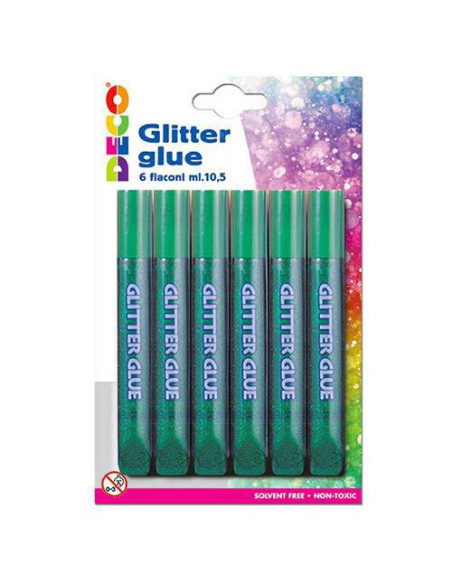 COLLA GLITTER PZ.6 ML.10,5 VERDE.