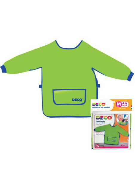 GREMBIULE DECO MANICA LUNGA 4/6ANNI CM.52X43