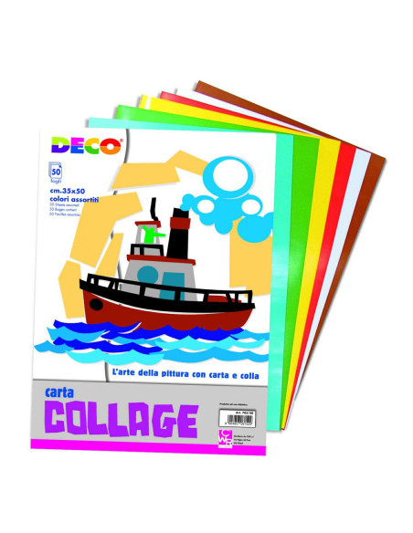 CARTA COLLAGE FG.50 CM.35X50 GR.80 COL. ASS