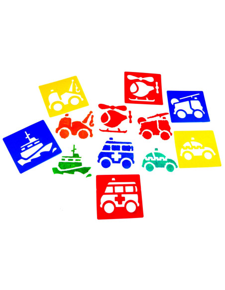 STENCIL MEZZI DI SOCCORSO PZ. 6 CM.14x15