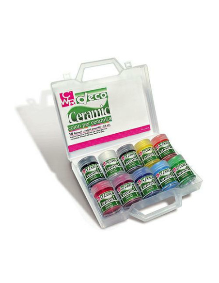 COLORI VETRO/CERAMICA VALIGETTA ML. 35 10 COL