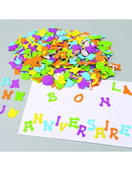 FORME GOMMA CREPP ADESIVE LETTERE PZ.400