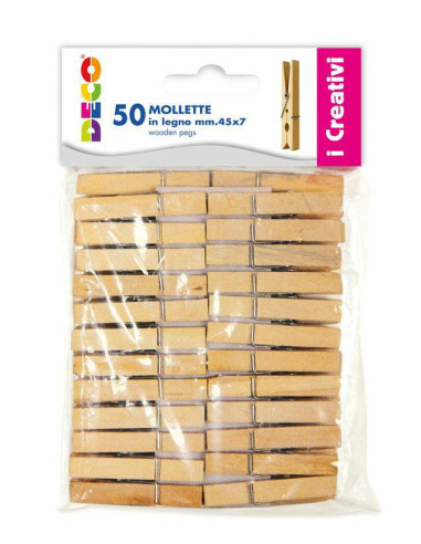 LEGNO DA DECORARE MOLLETTE PZ.50 MM.45X7