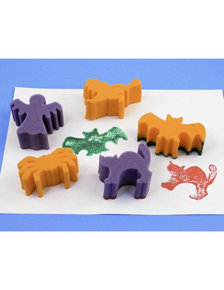 TIMBRI SPUGNA HALLOWEEN PZ.5 CM.15