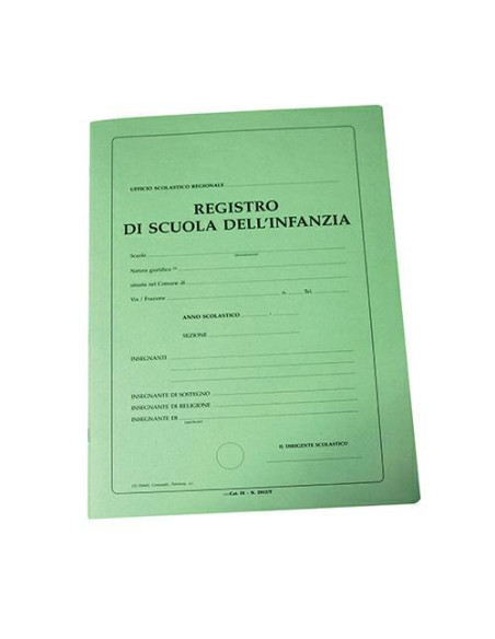 REGISTRO SC. INFANZIA PG.40 CM.24X33,5 VERDE