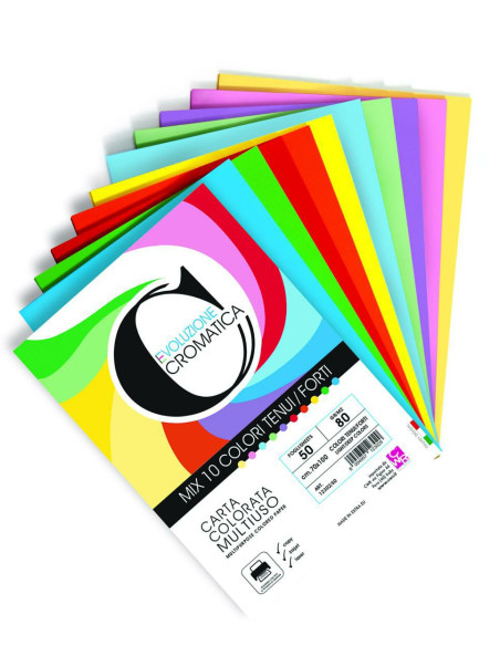 CARTONCINO FG.50 CM.70X100 GR.120 10 COL. ASS