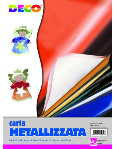 CARTA METALLIZZATA FG. 10 ASS. GR. 90 CM 35X50