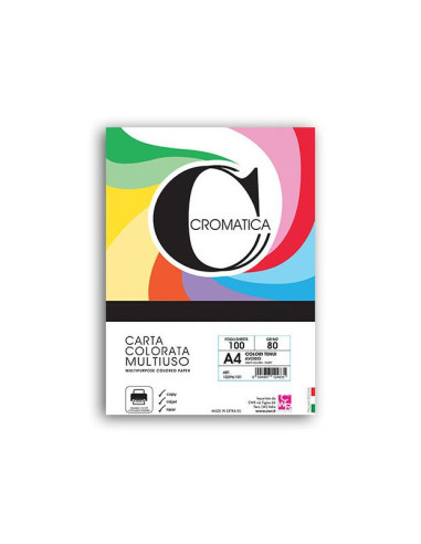 CARTA A4 GR. 80 FG. 100 CROMATICA NERO