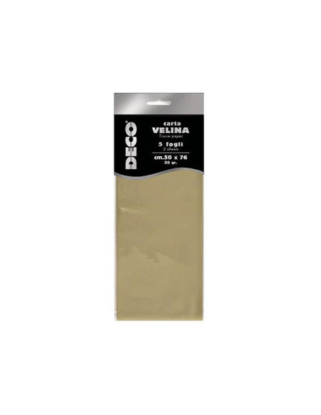 CARTA VELINA METAL FG.5 CM.50X76 GR.20 ORO