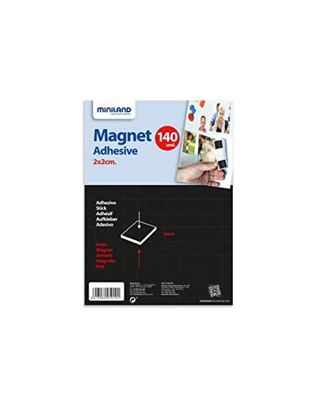 FOGLIO MAGNETICO ADES. PRETAGLIATO A4 CM.2X2