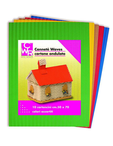 CART/ONDEMARE PZ.10 CM.50X70 COL. ASS.