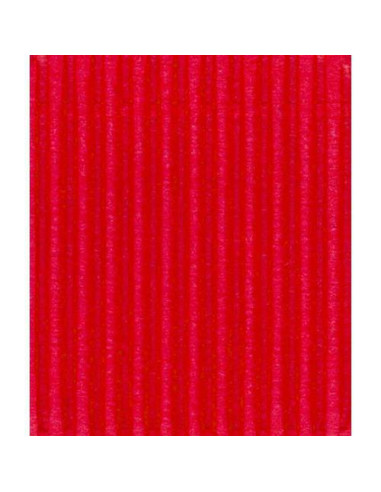 CARTONE ONDULATO DRITTO 50X70 ROSSO