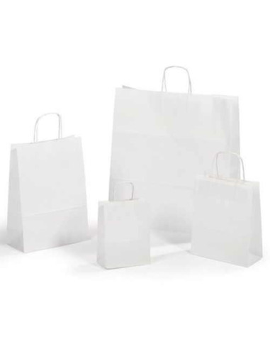 SACCHETTI IN CARTA PZ.25 CM.22X10X27 BIANCO