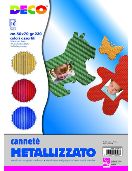 CART/ONDULATO METAL PZ.10 CM.50X70 GR.230 ASS