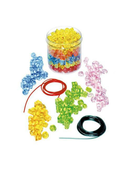 PERLE TRASPARENTI E CORDONCINO 350ML COL. ASS