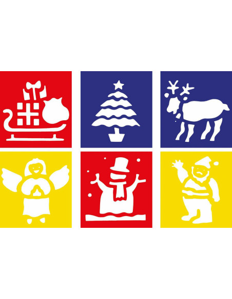 STENCIL NATALE B PZ. 6 CM.14x15.