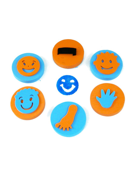 TIMBRI PALMARI ESPRESSIONI VISO PZ.6 D. CM. 8