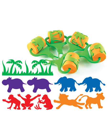 RULLO PER PITTURA ANUMALI SELVAGGI PZ.5 D.6CM