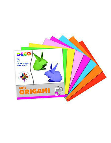 CARTA ORIGAMI FG.20 CM.14X14 GR.80 COL. ASS.