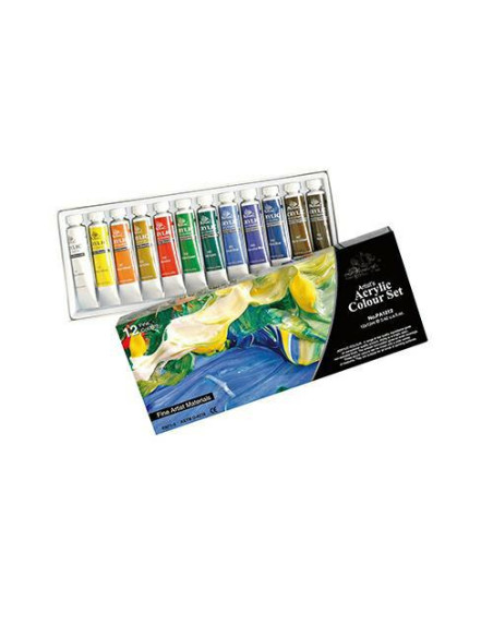 TEMPERA ACRILICA TUBETTO PZ.12 ML.12 COL. ASS.