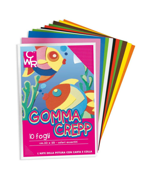 GOMMA CREPP FG.10 CM.30X50 COL.ASS.