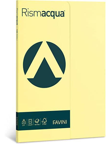 RISMA RISMACQUA FG.100 A4 GR.90 GIALLO CHIARO
