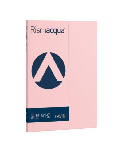 RISMAACQUA A4 GR. 90 FG. 100 ROSA