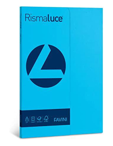 RISMALUCE A4 GR. 90 FG. 100 AZZURRO