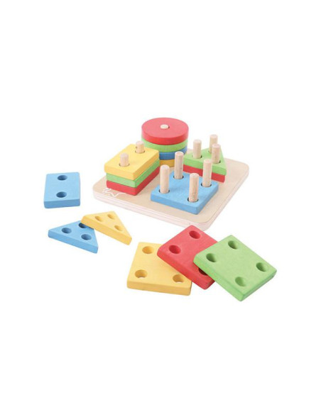 GIOCO "LE 4 FORME" IN LEGNO CM.14.5X14.5