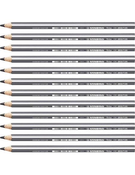 MATITE MAXI TRIANG\STABILO TRIO GRIGIO