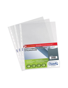 BUSTE CON FORI PZ.100 LUCIDA LIGHT A4