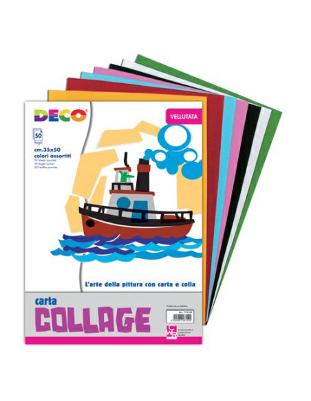 CARTA VELLUTATA FG.10 A4 GR.105 COL. ASS.