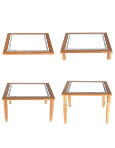 TAVOLO LUMINOSO 4 ALTEZZE 60X60X2/12/30/42h