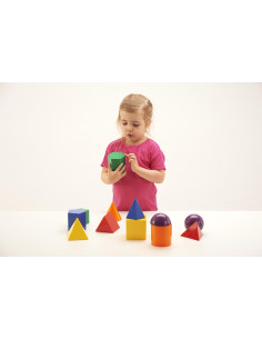 SOLIDI GEOMETRICI IN PLASTICA COLORATI PZ. 12