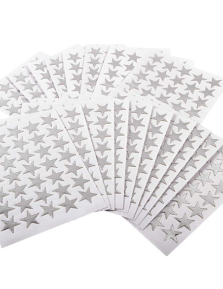 STELLE ADESIVE FG.6 PZ.180 MM.27X27 ARGENTO