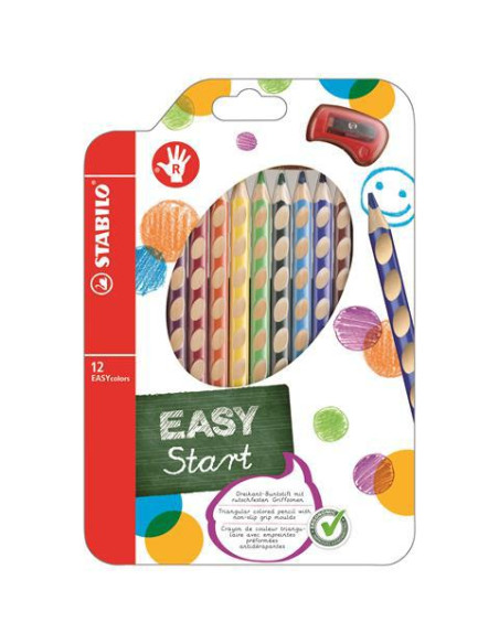 MATITE MAXI TRIANG\STABILO PER DESTRI 12 COL.