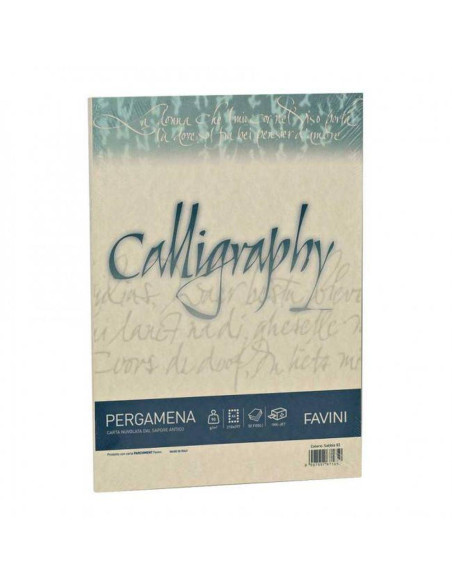 PERGAMENA CALLIGRAPHY FG.50 A4 GR.190 CREMA