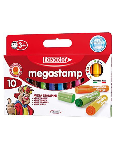 PENNARELLO A TIMBRO MEGASTAMP 10 COLORI