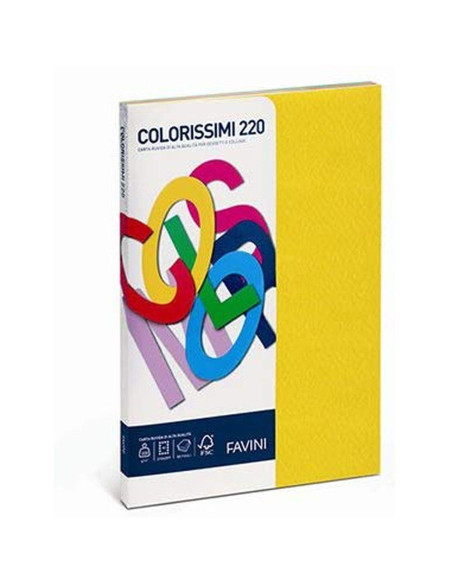 RISMA COLORISSIMI FG.50 A4 GR.220 5 COL. ASS.