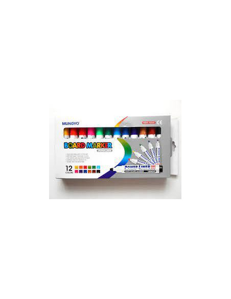 MARKER PER LAVAGNA MUNGYO P. TONDA 12 COLORI