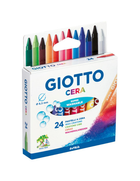 PASTELLI CERA GIOTTO 24 COLORI.