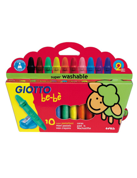 PRIMI PASTELLI CERA GIOTTO BE-BE' 10 COLORI