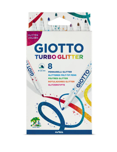 PENNARELLI GIOTTO TURBO GLITTER 8 COLORI