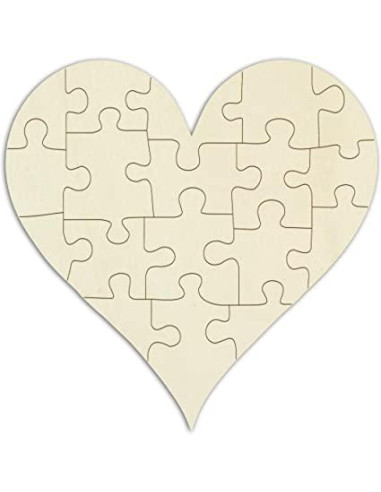 CARTONE DA DECOR. PUZZLE CUORE L. CM.16 PZ.10