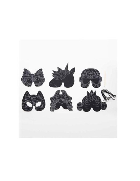 MASCHERE GRATTAGE PZ.6 SOGGETTIANIMALI