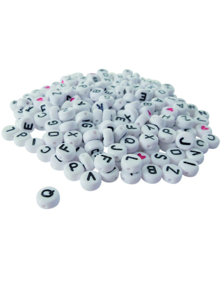 PERLINE IN PLASTICA ALFABETO PZ.250 MM.7