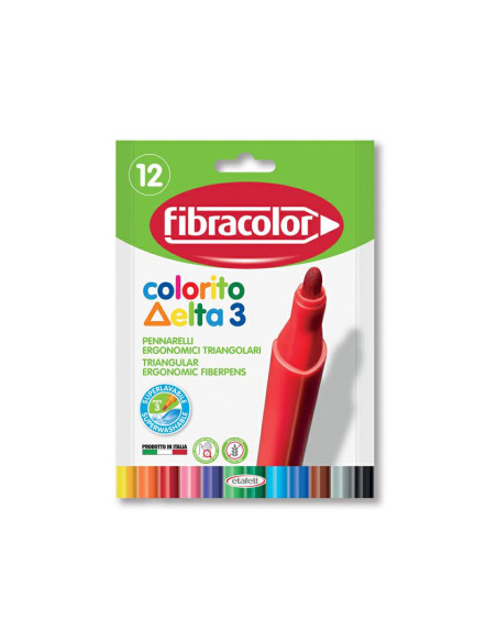 PENNARELLI TRIANG. COLORITO DELTA 3 12 COL.